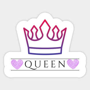 Queen purple, Queen pink, Queen Sticker